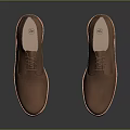 Brown Lace Up Leather Shoes With White Sole And Casual Style Design