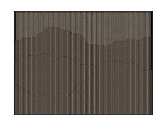 Landscape grille background wall 3d model