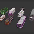 Different Types Of Commercial Vehicles Including Garbage Trucks Vans Buses And Engineering Vehicles