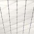 White Wavy Wall Decor With Black Lines Neatly Arranged In Modern Interior Style