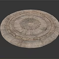 Rustic Circular Stone Structure With Intricate Interlocking Patterns And Textured Design 3d model