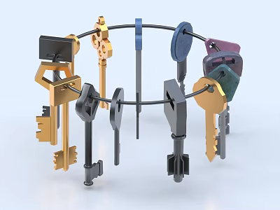 Key Keychain Keychain Ornaments 3d model Key Keychain Keychain Ornaments 3d model