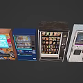 Smart Vending Machines Dispensing Drinks Snacks With Modern Digital Screens 3d model