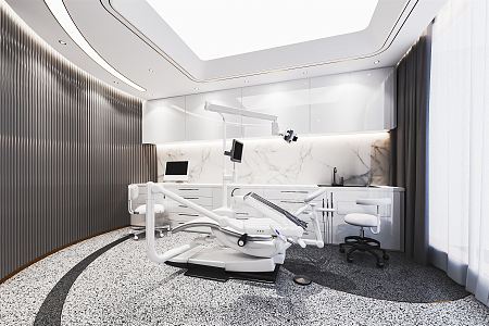 Modern Dental Room Dental Clinic Dental Medical Equipment Operating Table Rest Area Dental Chair Dental Equipment Cabinet Dental Hospital 3d model