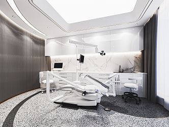 Modern Dental Room Dental Clinic Dental Medical Equipment Operating Table Rest Area Dental Chair Dental Equipment Cabinet Dental Hospital 3d model