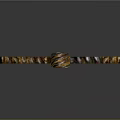 Ornate Decorative Sword Featuring Silver Blade Brown Handle And Golden Tassel