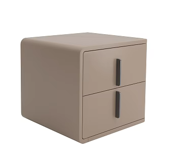 Silent Style Leather Bedside Cabinet Modern Bedside Cabinet Minimalist Bedside Cabinet Italian Style Bedside Cabinet Leather Bedside Cabinet khaki Bedside Cabinet Soft Bedside Cabinet 3d model