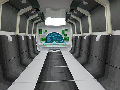 Sci-fi Corridor Sci-fi Capsule Space Capsule Hibernation Cabin Freezing Cabin Rest Cabin Rest Capsule 3d model