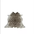 Modern Zebra Striped Shaped Carpet With Irregular Design For Home Decor 3d model