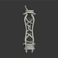 Silver Hourglass with Green Gemstone Top and Intricate Decorative Stand Design