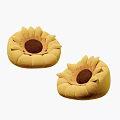 Cozy Sunflower Shaped Bean Bag Chair with Yellow Cover and Brown Center Design