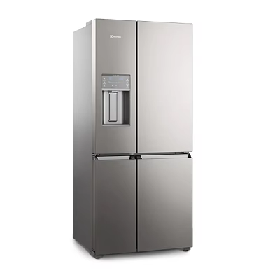 Modern Stainless Steel French Door Refrigerator with Water Dispenser and Ice Maker for Home Kitchen 3d model