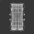 Military Weapons Cylindrical Artillery Shells Stacked on Wooden Rack for Storage