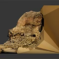 Scenic Rocky Cave Formation With Pathway And Arch