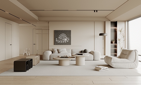 modern living room home living room 3d model