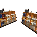 Red Wine Cabinet Shelf Display Cabinet Red Wine Nakajima Rack Red Wine Shelf Red Wine Shelf 3d model