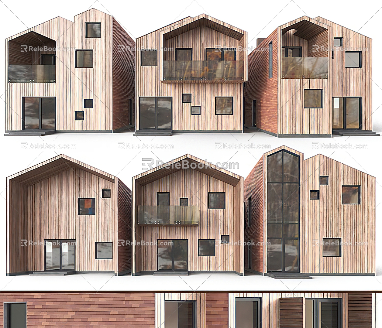 Modern Wooden House 3d model