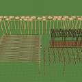 Gallery Frame Bamboo Gallery Frame Leisure Gallery Frame Pavilion 3d model