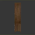 Rustic Solid Wood Storage Cabinet With Two Doors And Two Bottom Drawers