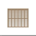 Wooden Folding Doors with Louvered Panels in Light Wood Tone for Modern Interior Design