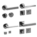 Black Modern Door Handles with Various Styles and Metal Hardware Set