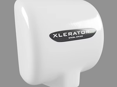Xlerator Hand Dryer White Wall Mounted Bathroom Accessory With Modern Efficient Design 3d model