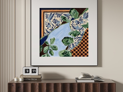 Simple retro decorative painting 3d model