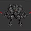 Industrial LOFT Robot Mech Warrior Machine Battlearm Mechanical Battlearm Machine Warrior 3d model