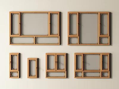Chinese-style window new Chinese-style window casement window glass window door window bay window floor-to-ceiling window 3d model