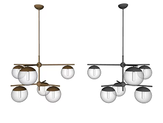 modern chandelier glass chandelier living room chandelier 3d model