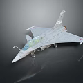 Light Gray Military Fighter Jet Model With Detailed Cockpit Landing Gear And Sleek Wings