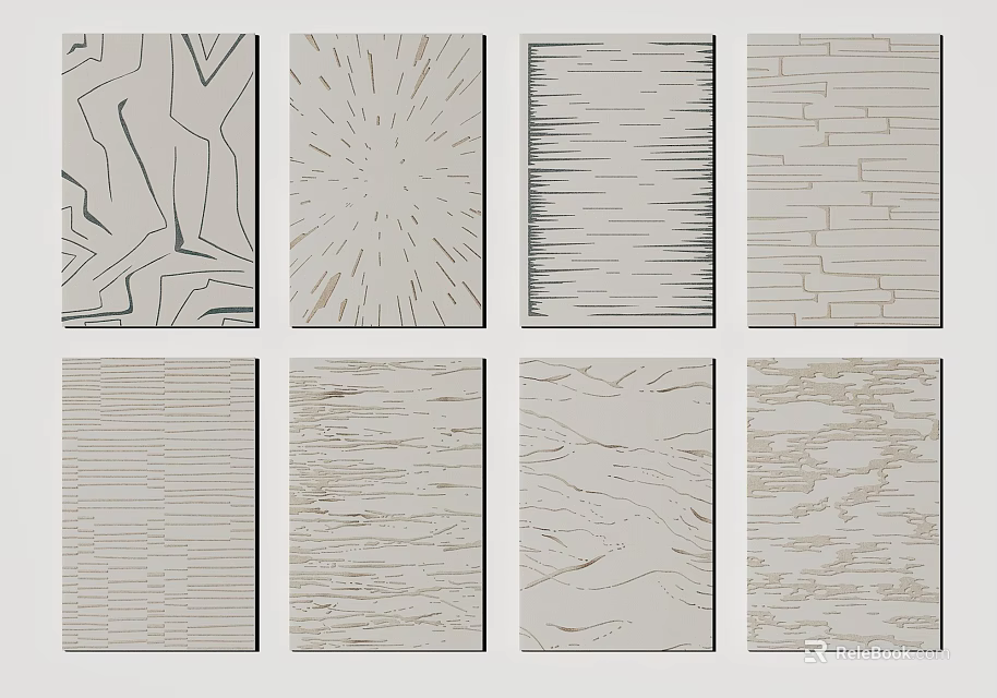 Square Rugs With Diverse Textured Patterns And Modern Design Styles For Home 3d model