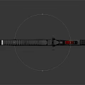 Modern Black Tactical Rifle With Scope Magazine And Red Accent Grip