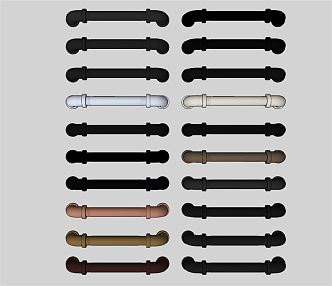 Stainless steel handle 3d model