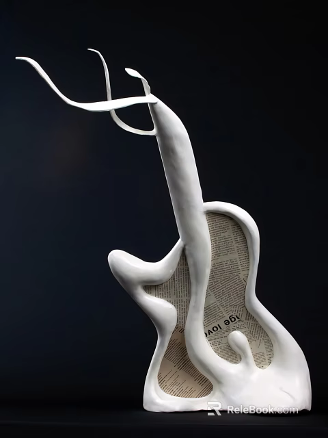 Guitar Shaped Decorative Ornament Set For Home Decor Accent Pieces Modern Design 3d model 