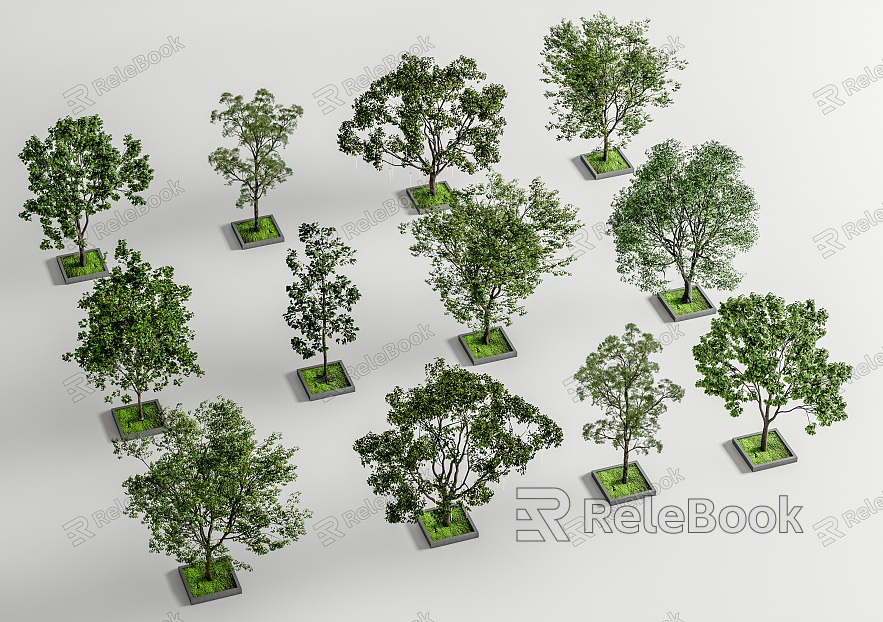 Landscape Tree Combination Arbor Big Tree Street Tree Landscape Tree Garden Forest Tree model