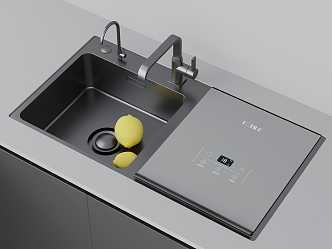 Modern Square Sink Dishwasher Sink Countertop Dishwasher 3d model