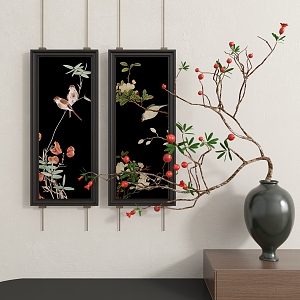 New Chinese Abstract Hanging Painting 3d model