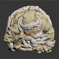 White Santa Claus Figurine Furniture Accessory With Christmas Tree And Gift