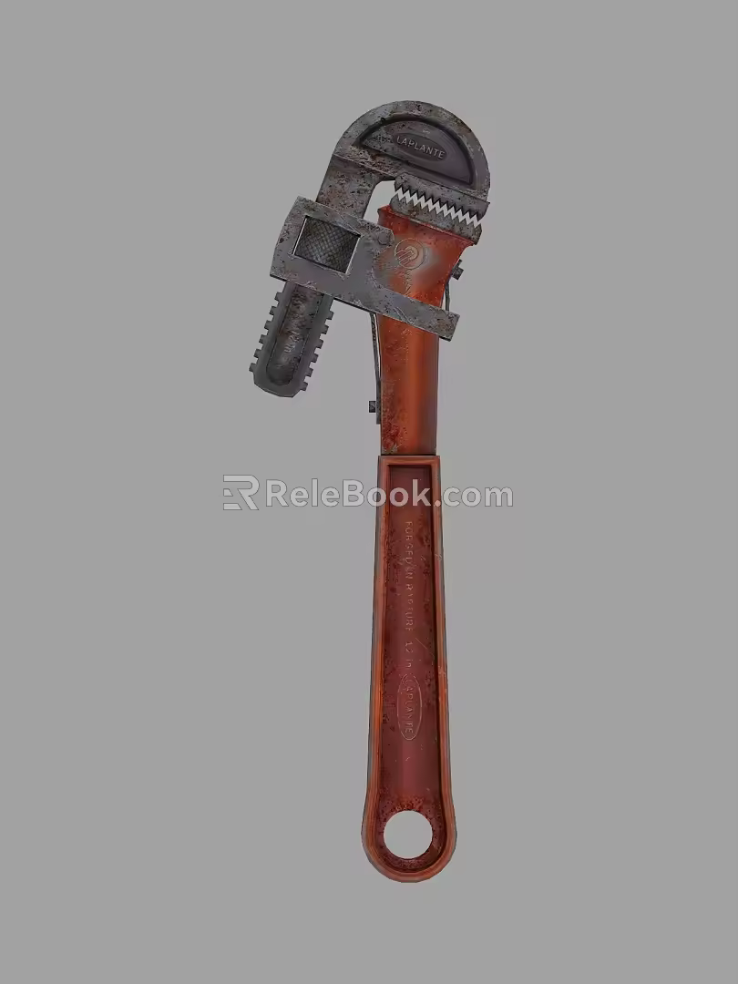 Realistic Wrench Realistic Industrial Tools Hardware Wrench Old 3d model