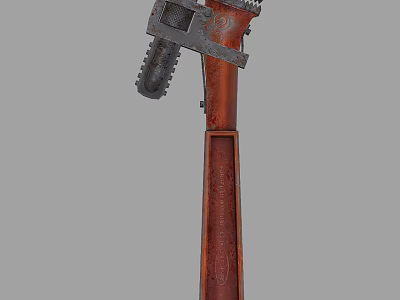 Heavy Duty Claw Hammer With Wooden Handle And Metal Head For Construction Work 3d model