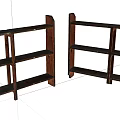 Rustic Wooden Storage Shelves With Distressed Finish And Multiple Shelves For Home Organization