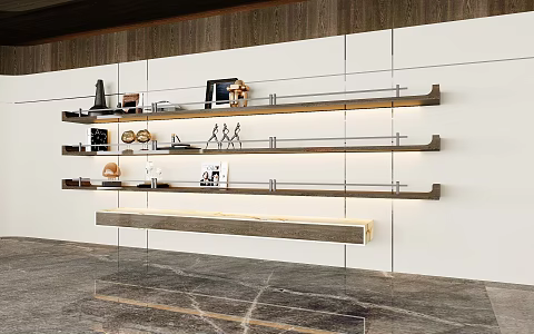 Light Luxury Bookshelf 3d model