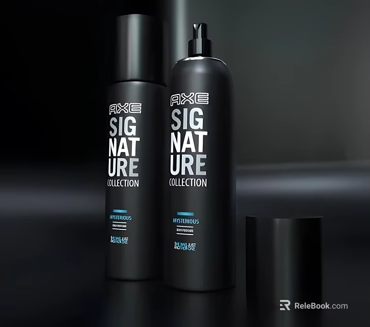 Stylish Signature Collection Perfume Spray Bottles in Black Design 250ml 3d model 