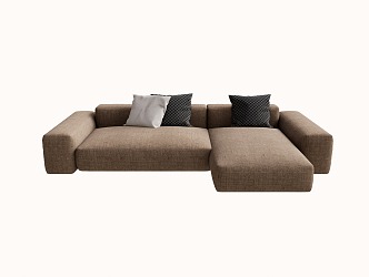 Modern Minimalist L-shaped Multiplayer Sofa 3d model