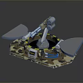 Turret Turntable Railgun Sci-fi Tower Defense Game Tower Defense Sci-fi Turret Game Turret Game Battery 3d model