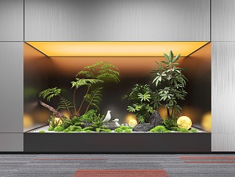 Modern Indoor Landscape Landscaping Landscape Setches Indoor Landscape Indoor Landscape Bryophytes Plant Heap 3d model