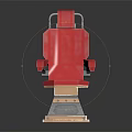 Stylish Red Chair With Unique Design Ergonomic Backrest Sturdy Metal Base And Comfortable Armrests
