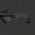 Modern VR Glasses With Black And Pink Design Transparent Lenses And Head Strap