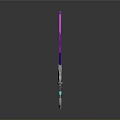 Fantasy Weapon Mythical Sword With Purple Pink Gradient Blade And Decorative Hilt With Gemstones